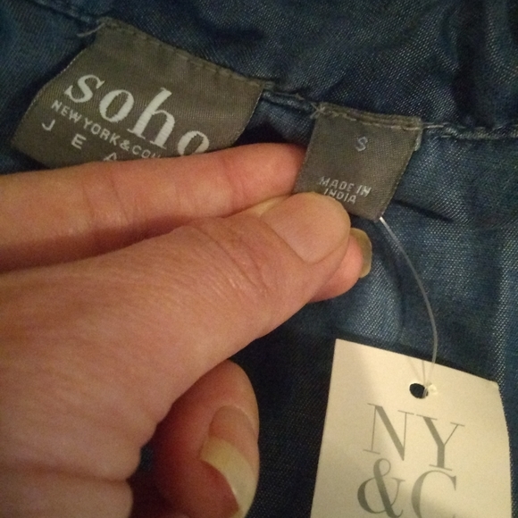 New York & Company Denim long sleeve shirt (SUPER SOFT) - Picture 11 of 16